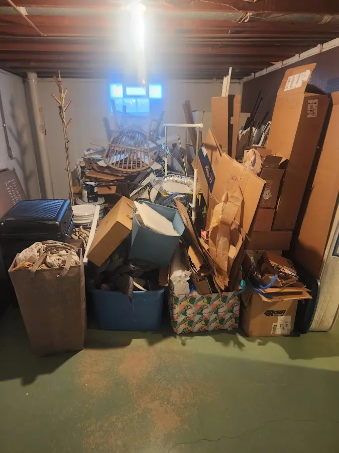 Roll-off dumpster container at job site for Concrete Dumpster Rental in Billerica